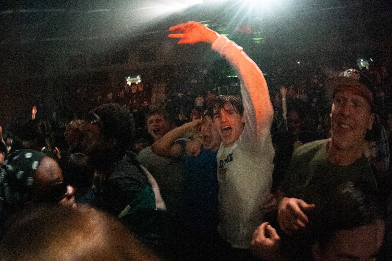Young people cheering in the Rally crowd